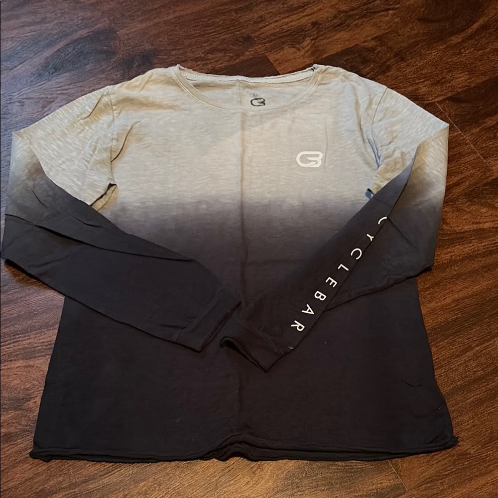 CycleBar Black and Gray Ombre Long Sleeve